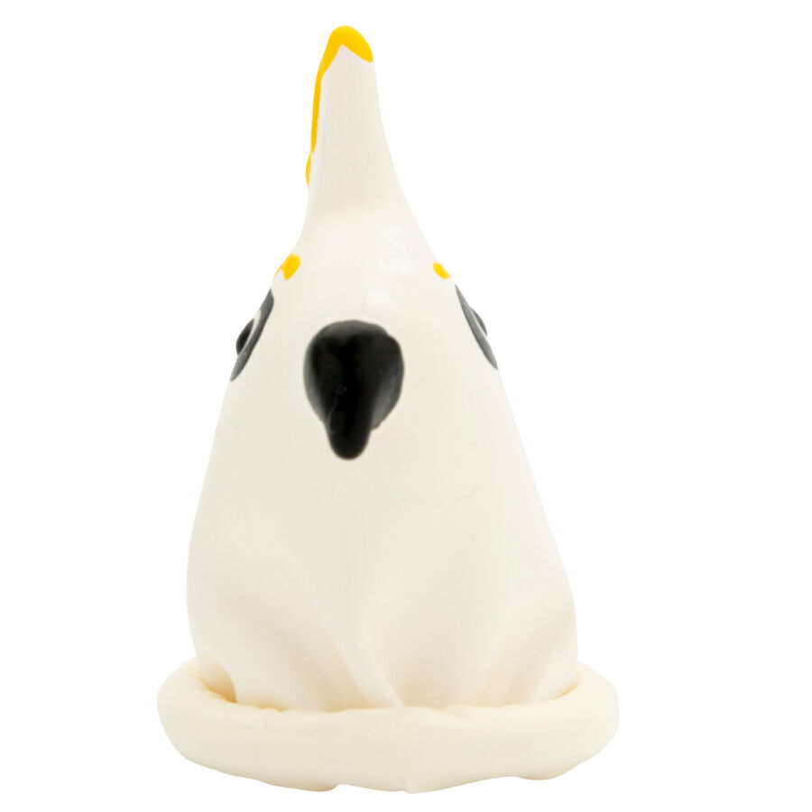CONDOMERIE - HANDPAINTED NOVELTY CONDOMS PARROT WHITE – Bild 5