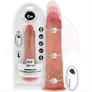 COCK MILLER - HYPER-REALISTIC DILDO WITH SUCTION CUP AND THRUSTING WITH REMOTE CONTROL 21.5 CM