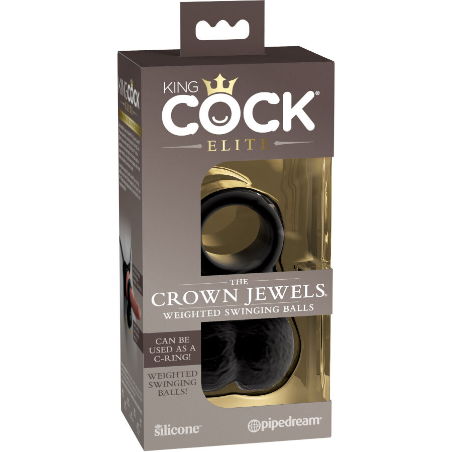 KING COCK - THE CROWN JEWELS WEIGHTED SWINGING BALLS SILICONE - Image 4