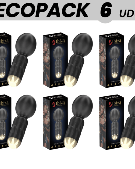 ECOPACKS 6 UNITS - IBIZA POCKET WAND VIBRATOR