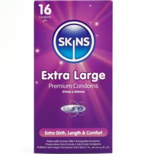 SKINS - EXTRA LARGE PREMIUM CONDOMS PACK 16