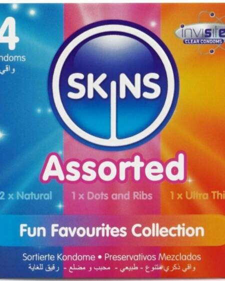 SKINS - ASSORTED PREMIUM CONDOMS PACK 4