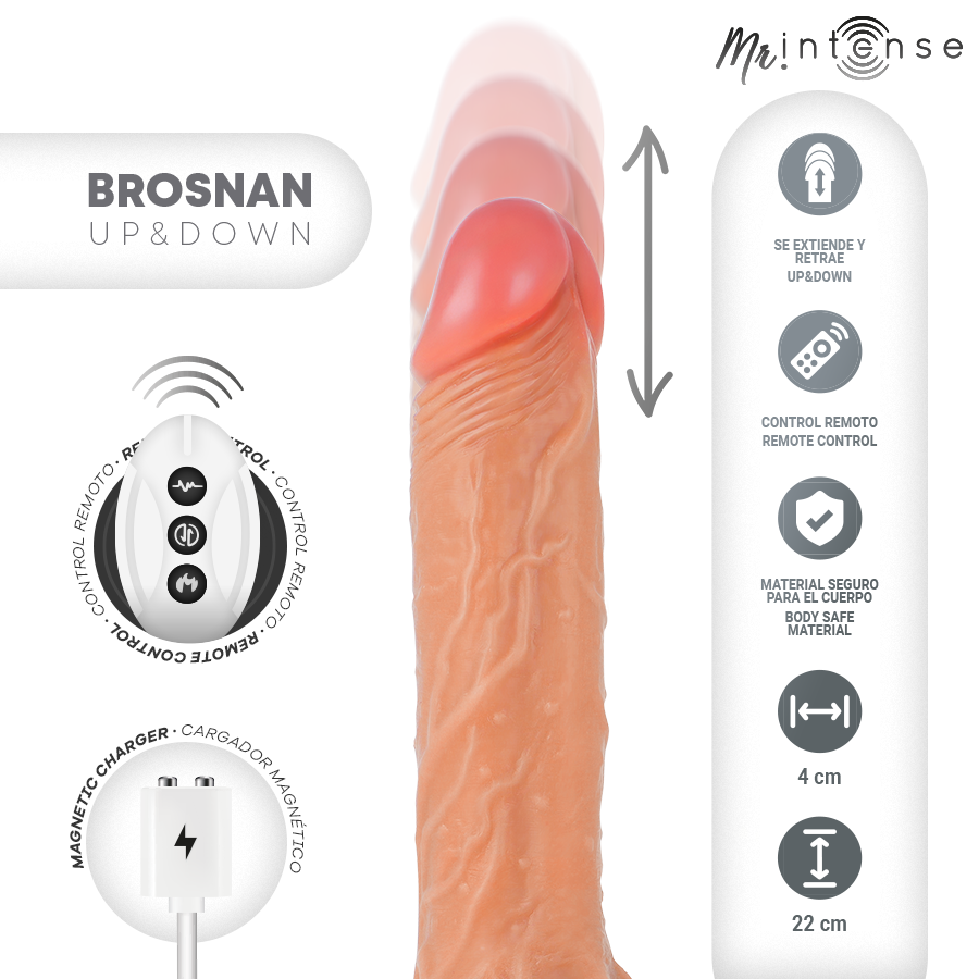MR INTENSE - BROSNAN REALISTIC PENIS REMOTE CONTROL 22 CM -O- 4 CM – Bild 2