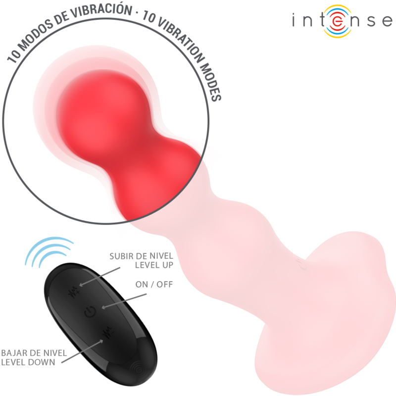 INTENSE - CODY VIBRATOR WITH SUCTION CUP RED REMOTE CONTROL - Image 4