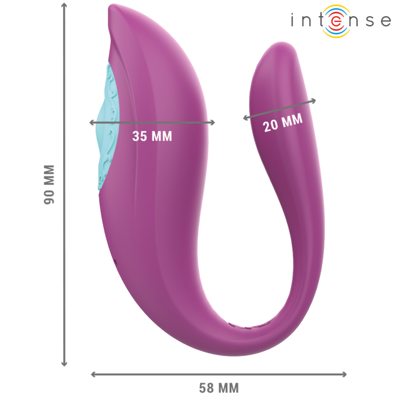 INTENSE - ANNIE U-SHAPED VIBRATOR AND STIMULATOR PURPLE REMOTE CONTROL - Image 4