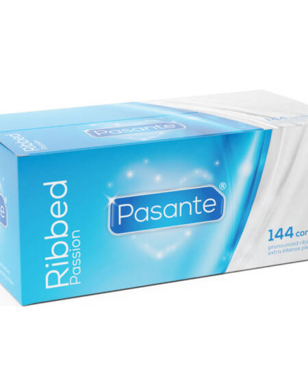 PASANTE - RIBBED PASSION CONDOMS BOX 144 UNITS
