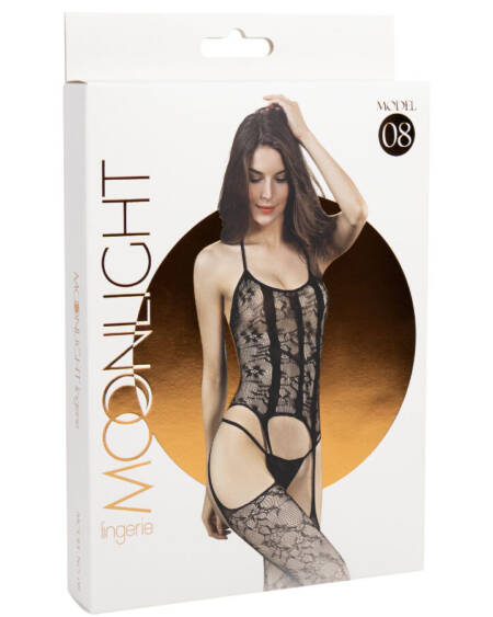 MOONLIGHT - MODEL 8 BODYSTOCKING BLACK ONE SIZE