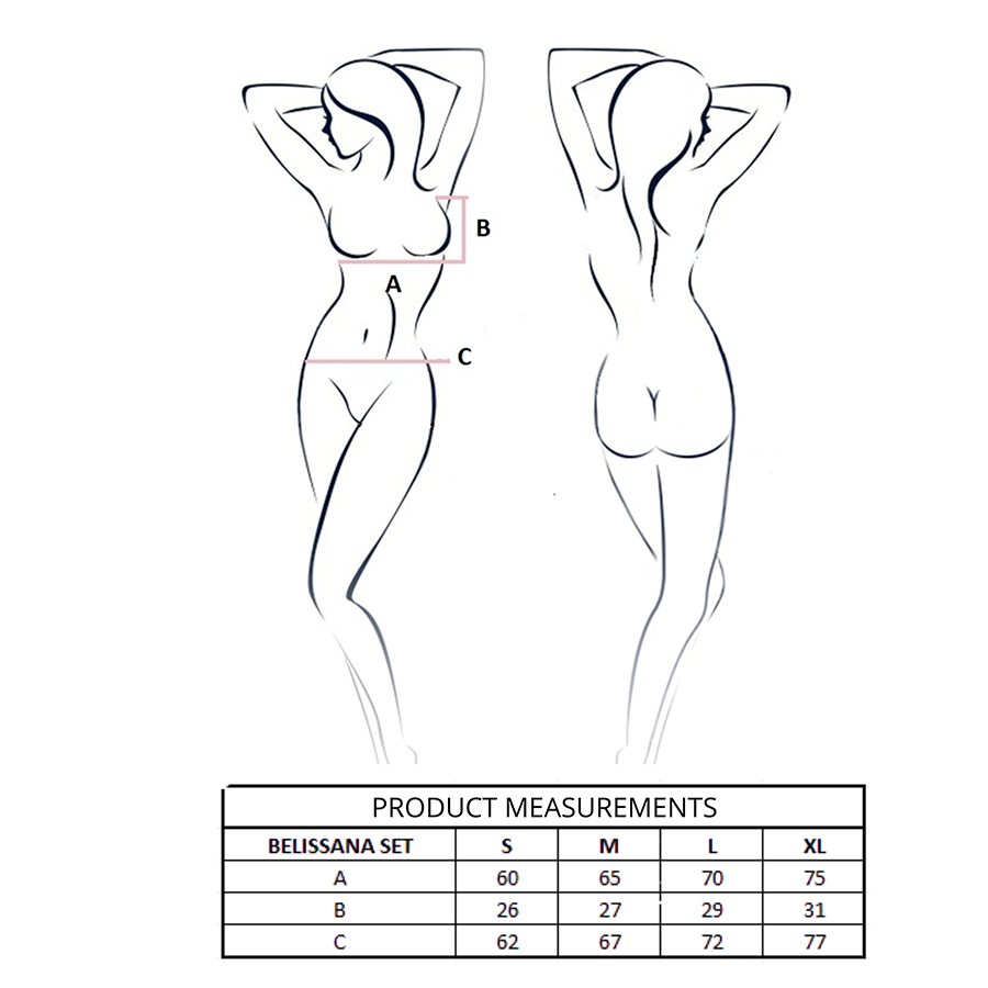 PASSION - BELISSANA BRA + THONG SET BURGUNDY L/XL - Image 4