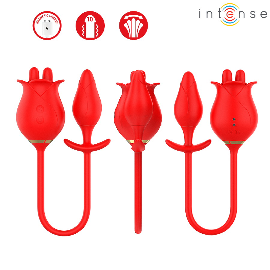 INTENSE - MELANIE DOUBLE CLITORIS STIMULATOR WITH ZIGZAG TONGUE - Image 4