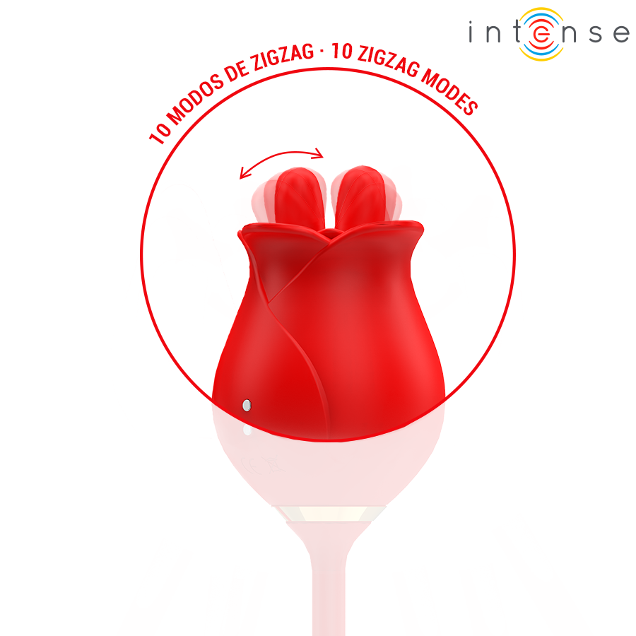 INTENSE - MELANIE DOUBLE CLITORIS STIMULATOR WITH ZIGZAG TONGUE - Image 3