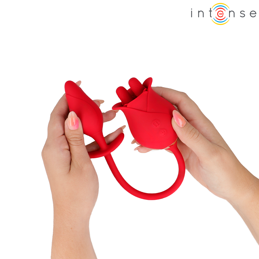 INTENSE - MELANIE DOUBLE CLITORIS STIMULATOR WITH ZIGZAG TONGUE - Image 2