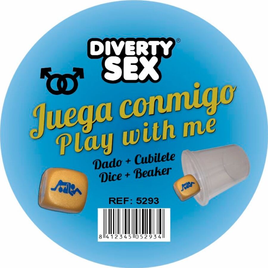 DIABLO PICANTE - GOLDENER HARTER WÜRFEL MIT MÄNNERPOSITIONEN UND WÜRFEL