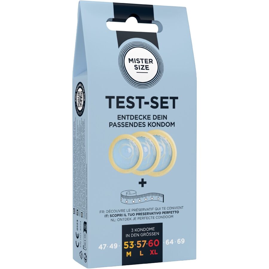 MISTER SIZE - TEST SET 3 DIFFERENT SIZED CONDOMS + MEASURING TAPE - Image 2