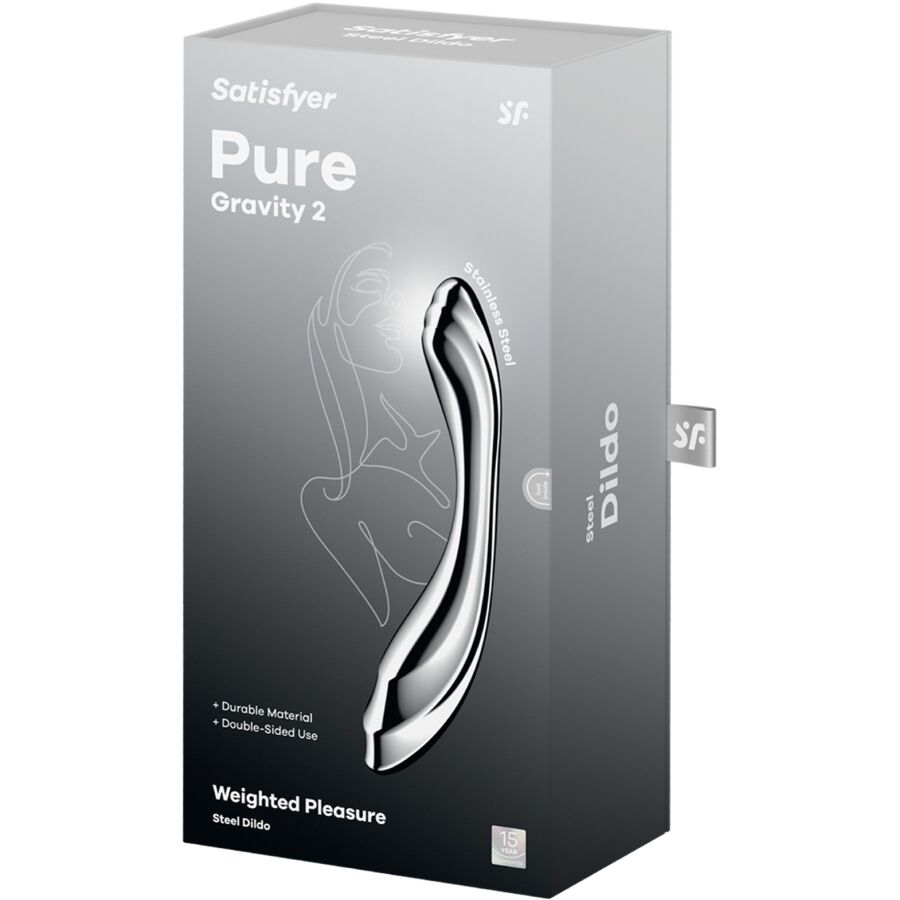 SATISFYER - PURE GRAVITY 2 STAINLESS STEEL DOUBLE-ENDED DILDO - Image 5