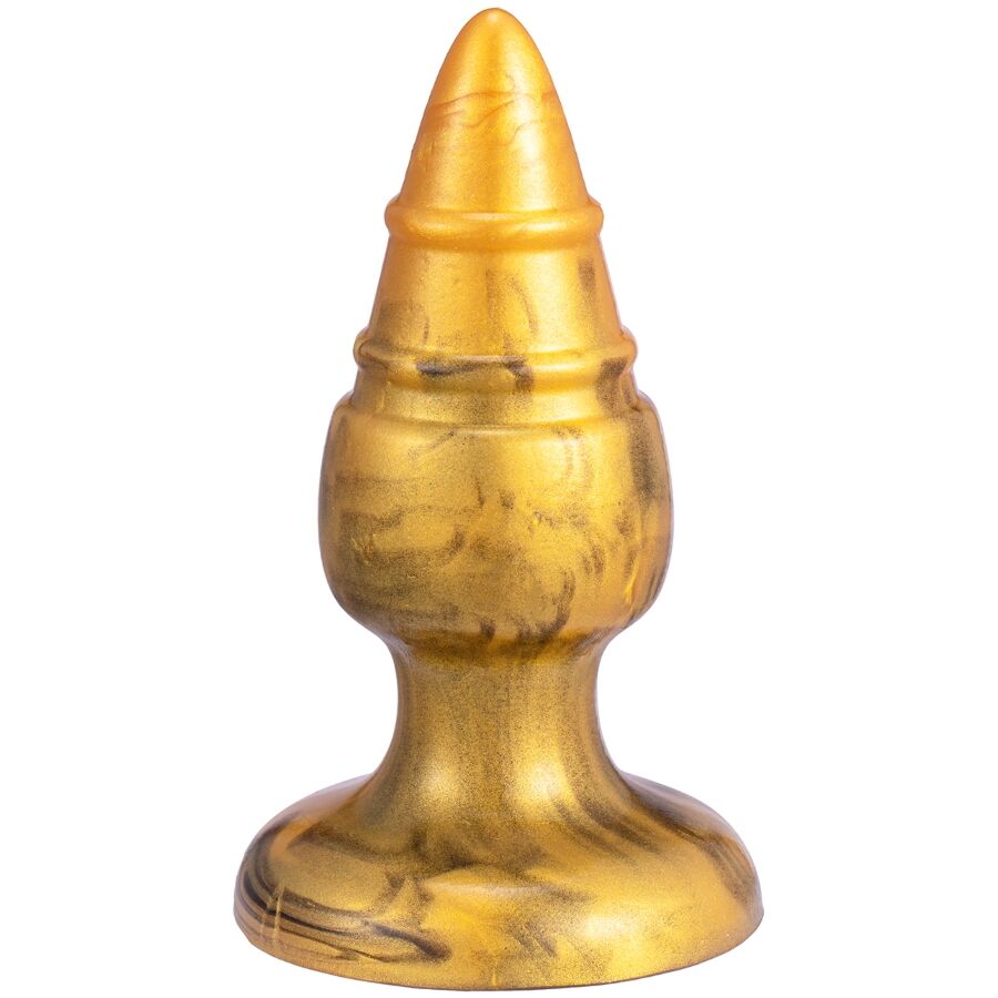 SILEXD - GOLDY ANAL PLUG FANTASY LIQUID SILICONE THERMOREACTIVE GOLDEN 9.2 CM - Image 3