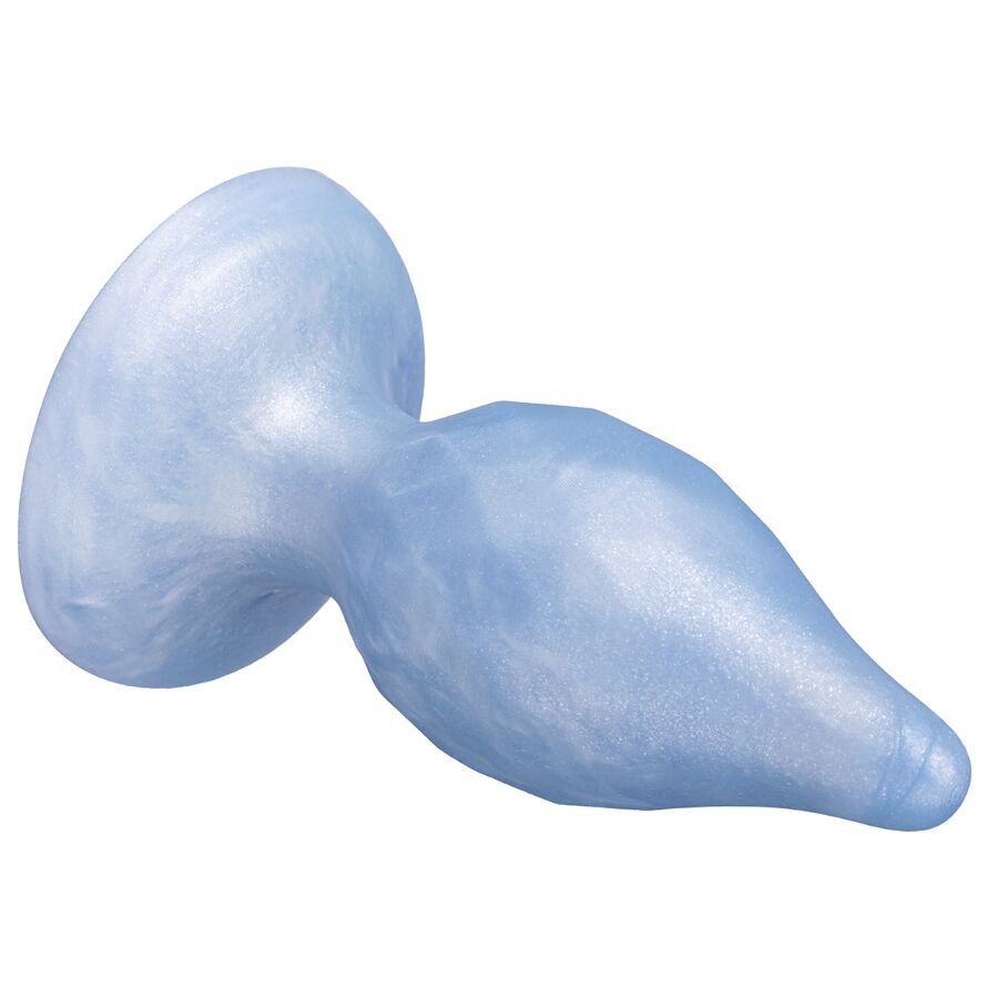 SILEXD - DIAMOND ANAL PLUG FANTASY LIQUID SILICONE THERMOREACTIVE PEARL BLUE 9.2 CM - Image 4