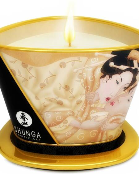SHUNGA - MINI CARESS BY CANDELIGHT VANILLA MASSAGE CANDLE 170 ML