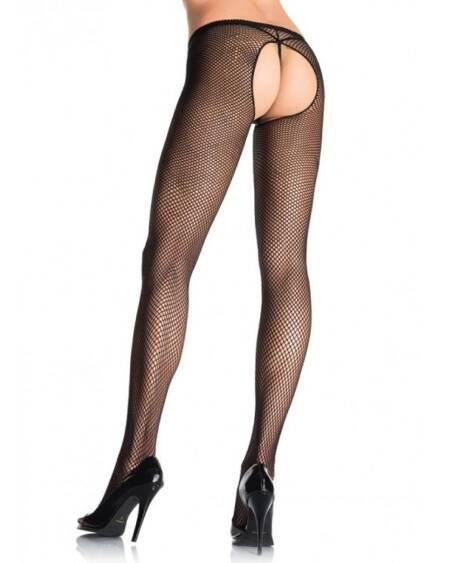 LEG AVENUE - CROTCHLESS FISHNEET PANTYHOUSE