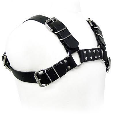 LEATHER BODY - BLACK BULL DOG HARNESS – Bild 2