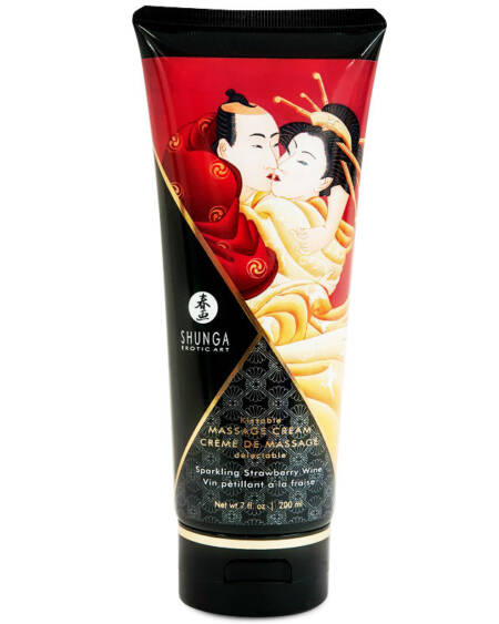 SHUNGA - STRAWBERRY AND CAVA MASSAGE CREAM 200 ML