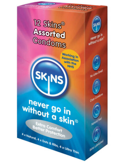 SKINS - CONDOMS ASSORTED 12 PACK