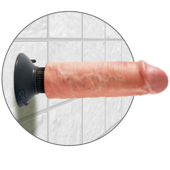 KING COCK - 15.24 CM VIBRATING COCK FLESH - Image 5