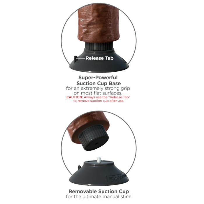 KING COCK - VIBRATING COCK BROWN 15.24 CM - Image 4