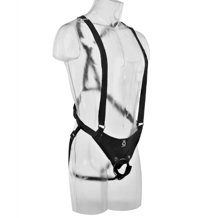 KING COCK - 30.5 CM HOLLOW STRAP-ON SUSPENDER SYSTEM - FLESH - Image 5