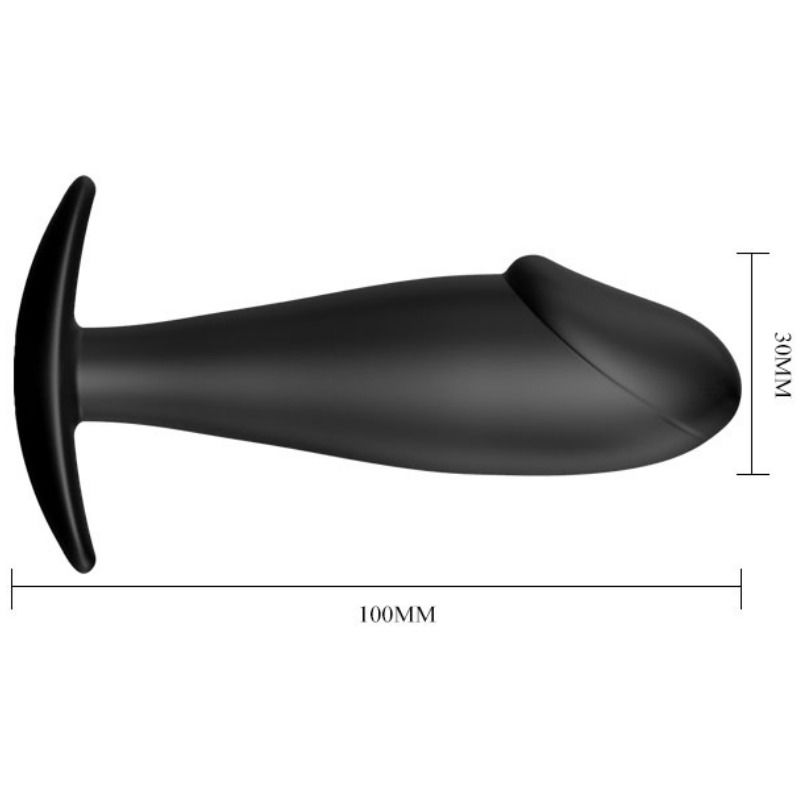 PRETTY LOVE - ANAL PLUG SILICONE PENIS FORM BLACK - Image 5