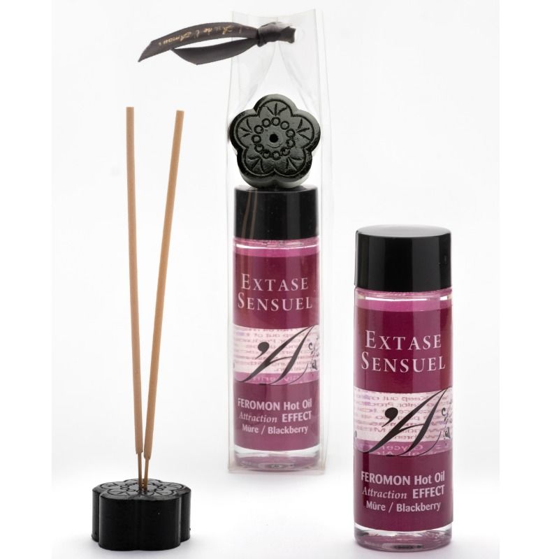 EXTASE SENSUAL - HEATING EFFECT MASSAGE OIL WITH BLACKBERRY PHEROMONES 100 ML - Image 2