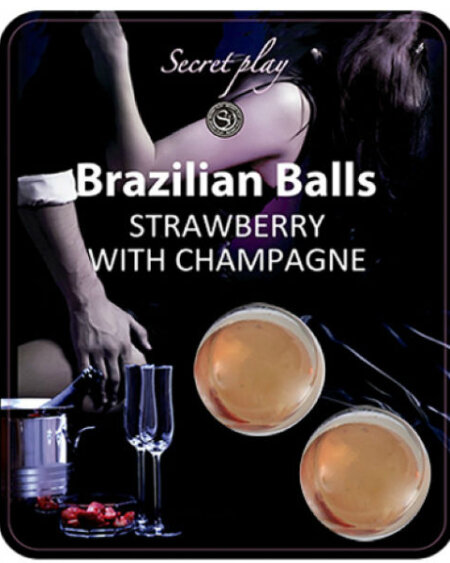 SECRETPLAY - STRAWBERRY AND CHAMPAGNE BRAZILIAN BALLS SET