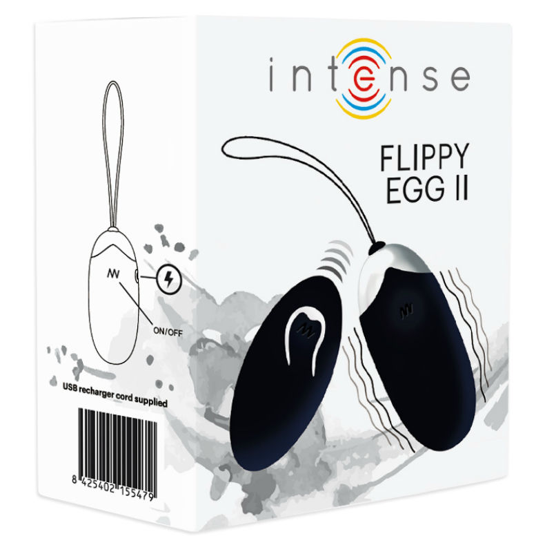 INTENSE - FLIPPY II VIBRATING EGG WITH REMOTE CONTROL BLACK - Image 5