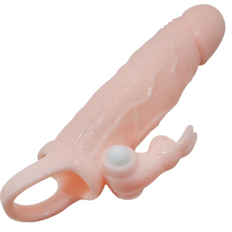 BAILE - BRAVE MAN PENIS COVER WITH RABBIT AND DOUBLE ENGINE FLESH 16.5 CM - Image 3