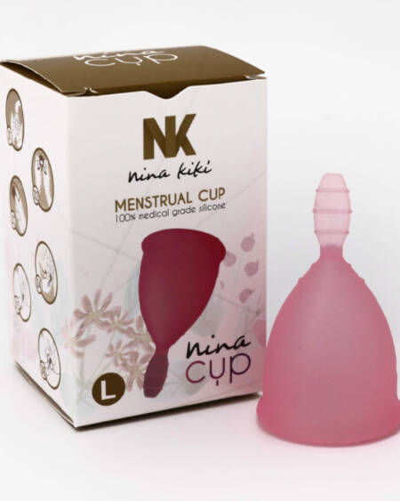 NINA KIKÍ - MENSTRUAL CUP PINK SIZE L 6 + 1 FREE