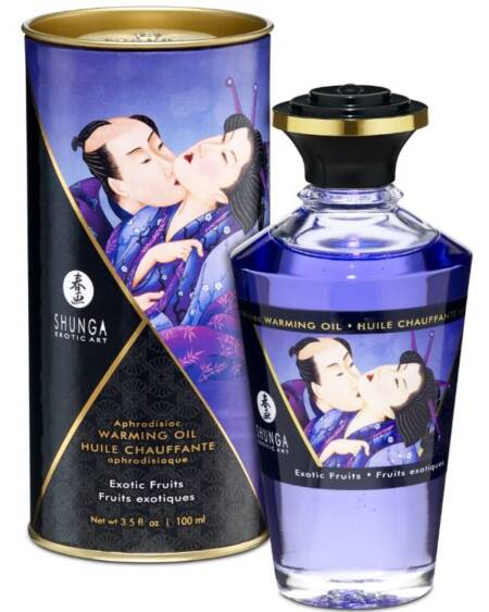 SHUNGA - HEAT EFFECT MASSAGE OIL EXOTIC FRUITS FLAVOR 100 ML