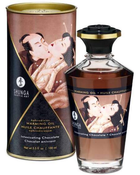 SHUNGA - MASSAGE OIL WITH HEAT EFFECT INTENSE CHOCOLATE FLAVOR 100 ML