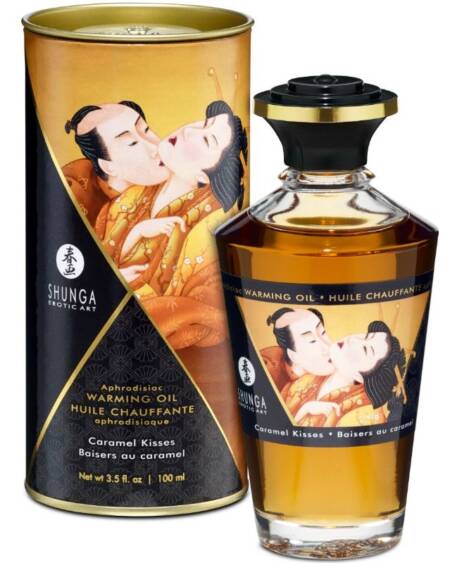 SHUNGA - MASSAGE OIL WITH HEAT EFFECT CARAMEL FLAVOR 100 ML