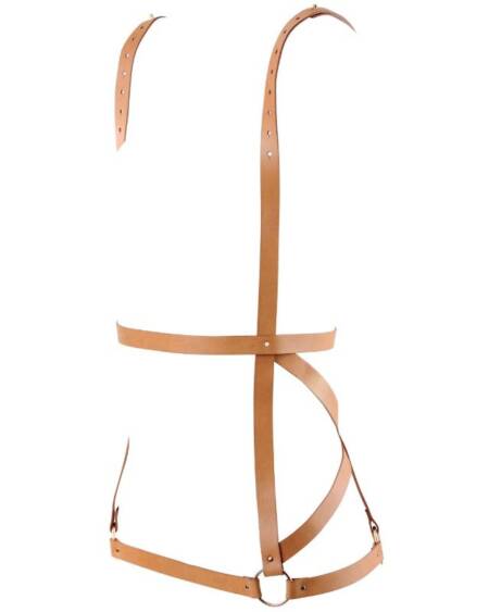 BIJOUX - INDISCRETS MAZE HARNESS DRESS SHAPE BROWN