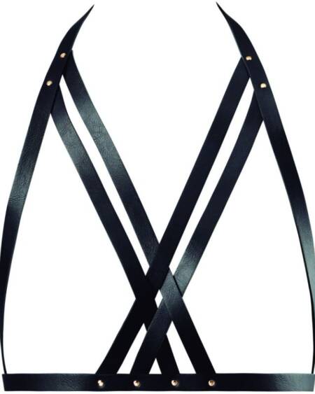 BIJOUX INDISCRETS MAZE - HALTER BRA HARNESS BLACK