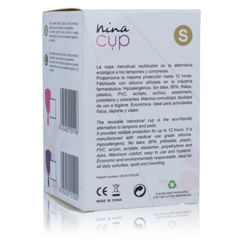 NINA KIKÍ - MENSTRUAL CUP PINK - SIZE S - Image 3