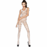 PASSION - WOMAN BS045 WHITE BODYSTOCKING ONE SIZE