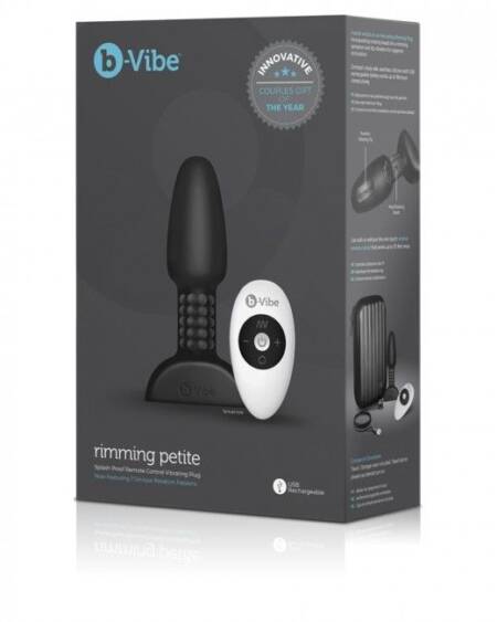 B-VIBE - RIMMING REMOTE CONTROL ANAL PLUG PETITE BLACK