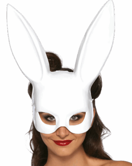 LEG AVENUE - MASQUERADE RABBIT MASK WHITE