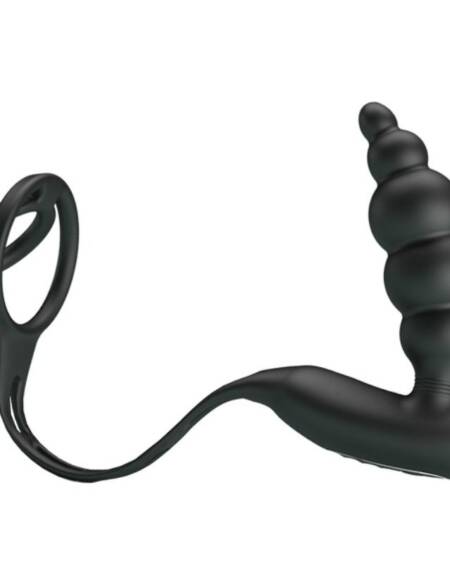 PRETTY LOVE - PENIS RINGS WITH VIBRATOR PLUG