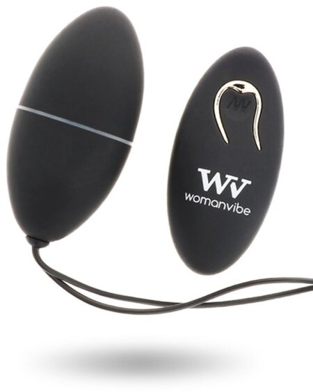 WOMANVIBE - ALSAN EGG REMOTE CONTROL BLACK SILICONE BLACK