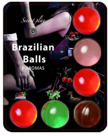 SECRETPLAY - BRAZILLIAN BALLS LUBRICANT HOT BALLS 6 UNITS