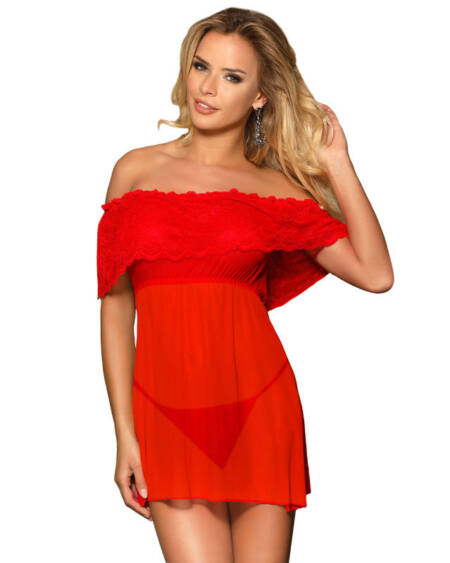SUBBLIME - DRESSES SHORT DRESS + THONG RED S/M