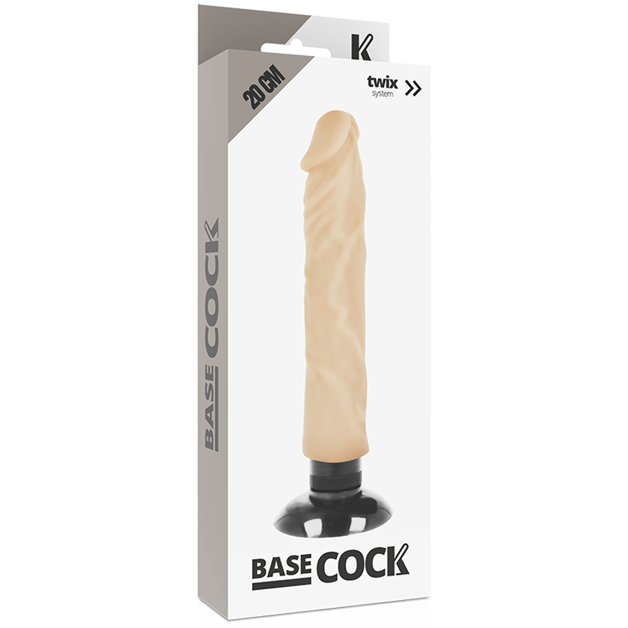 BASECOCK - VIBRADOR REALÍSTICO 2-1 NATURAL 20 CM -O- 4 CM - Image 5