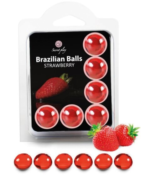 SECRETPLAY - SET 6 BRAZILIAN BALLS STRAWBERRY