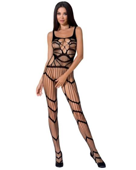 PASSION - WOMAN BS058 BODYSTOCKING BLACK ONE SIZE